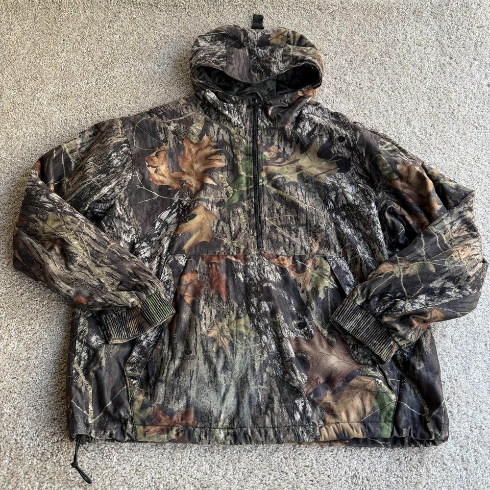 Idigear Jacket Mens 2XL Brown Camo Hooded Anorak Eliotex Insulated Hunting